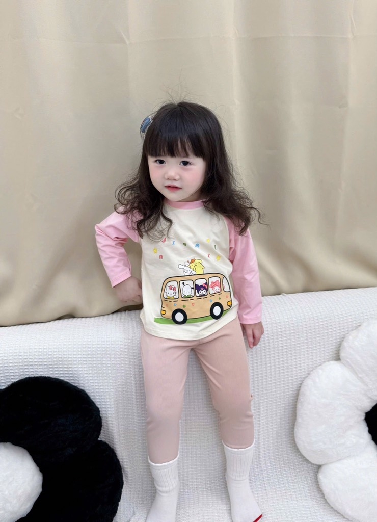 SET DÀI LABABU ĐÍNH NỔI ĐÁNG YÊU – MỀM MỊN CHUẨN COTTON XỊN BÉ GÁI