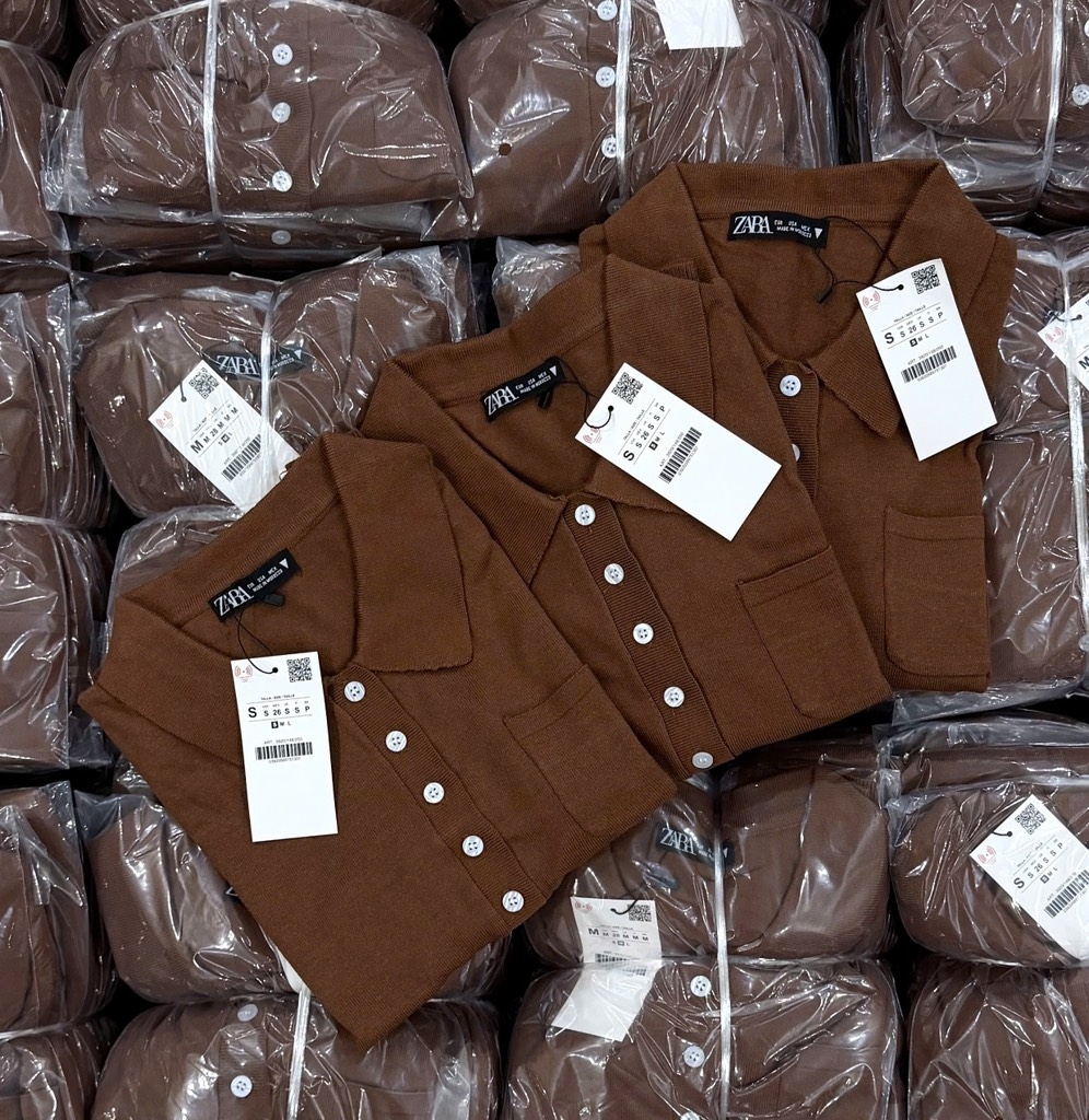 ÁO LEN CỔ POLO DÀI TAY NÂU SOCOLA NỮ THU ĐÔNG