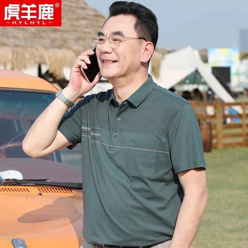 ÁO POLO TRUNG NIÊN CỘC TAY NAM SẴN (XẢ 79k)