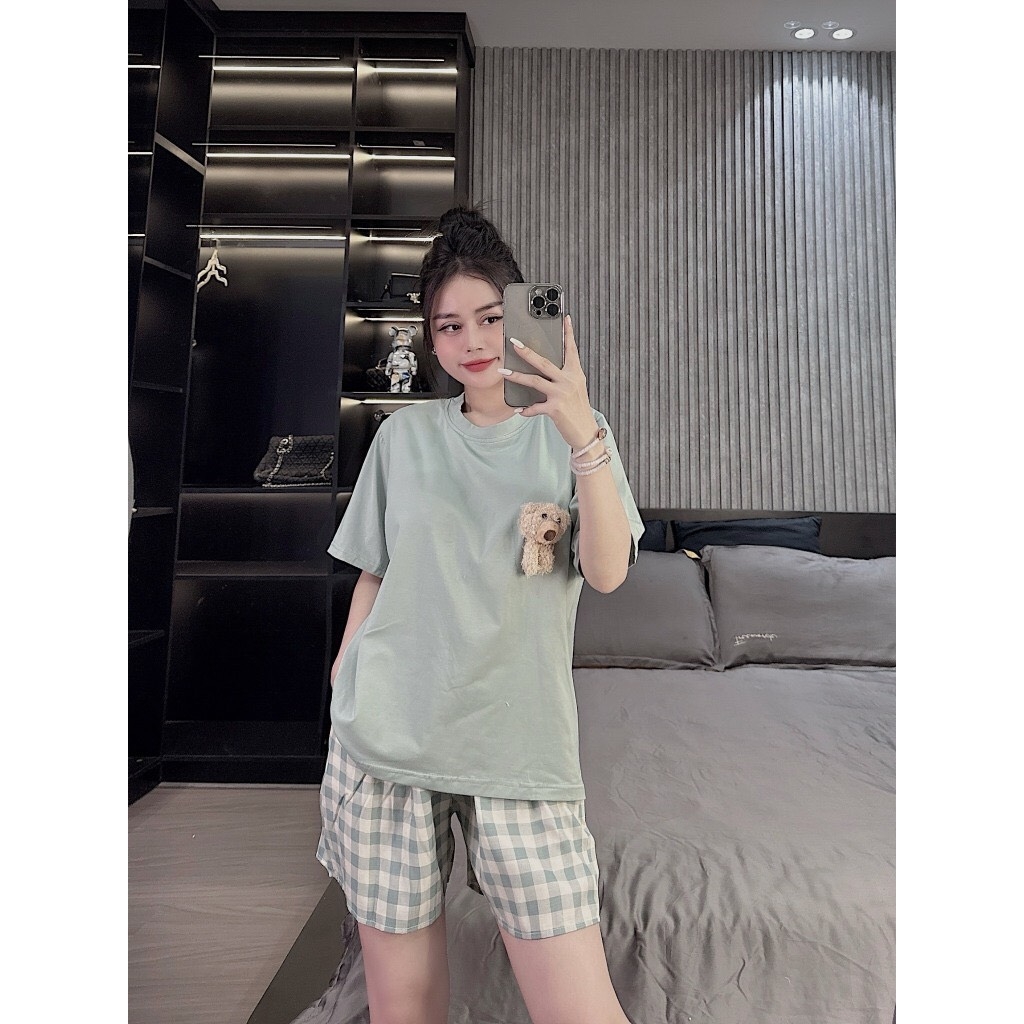 SET BỘ ĐỒ NGỦ NỮ VẢI COTTON SẴN(xả 85k)