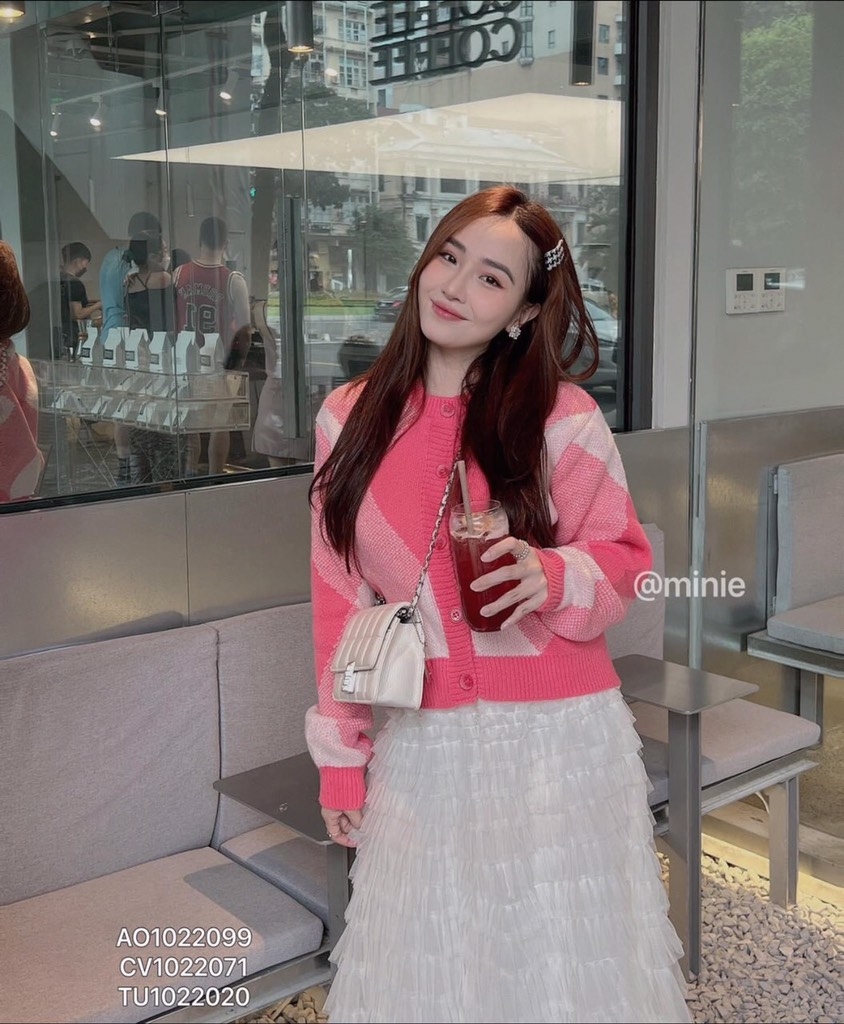 ÁO LEN CARDIGAN TRÁM HỒNG - BE - ĐEN ( XẢ 79k)