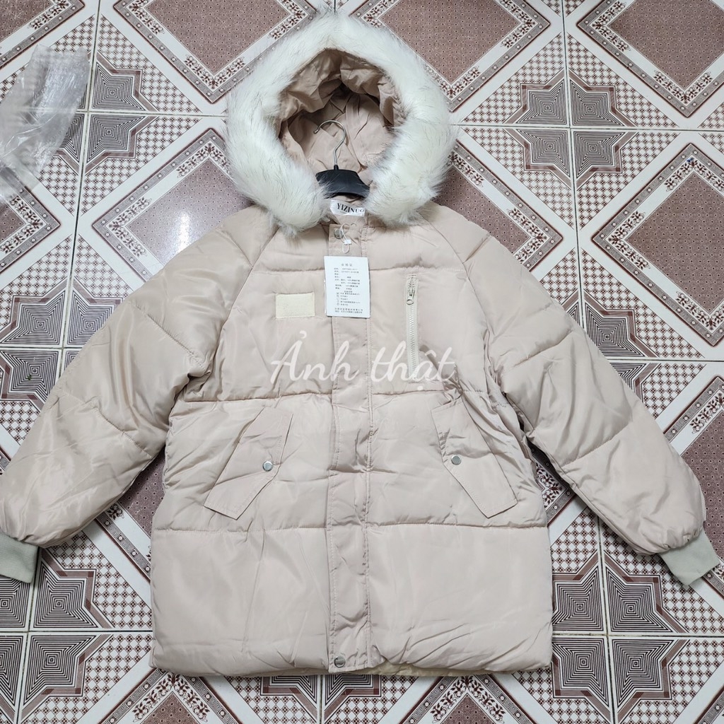 ÁO PHAO BÉO MŨ LÔNG 2 MÀU NỮ( XẢ 179k)