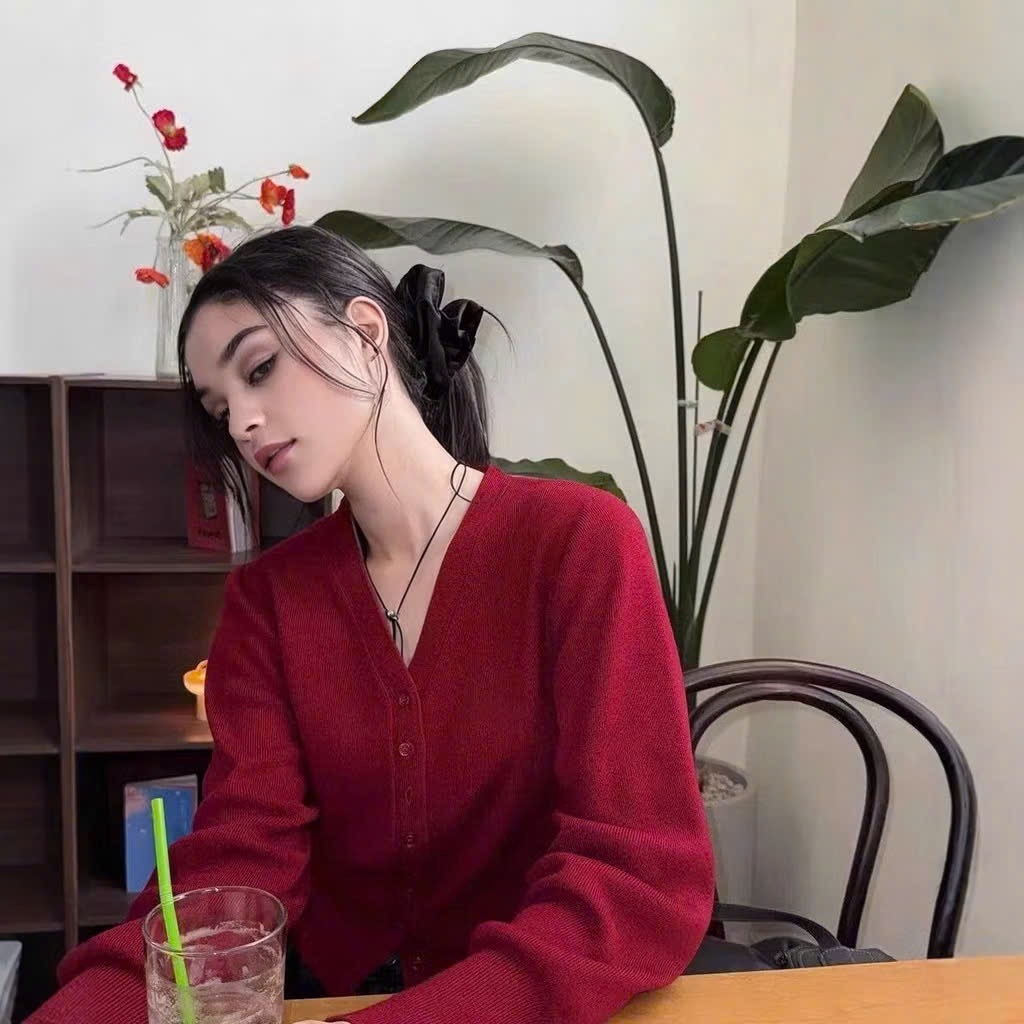 ÁO LEN CARDIGAN MẬN CÚC TAY NỮ THU ĐÔNG SẴN