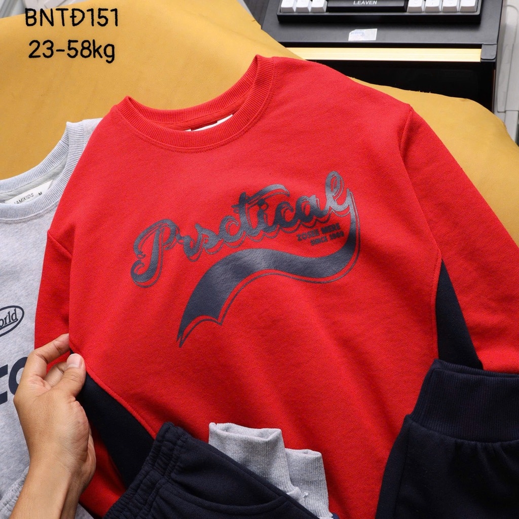 BỘ DÀI NỈ COURAGE PRACTICAL PHỐI MÀU BÉ TRAI SIZE ĐẠI