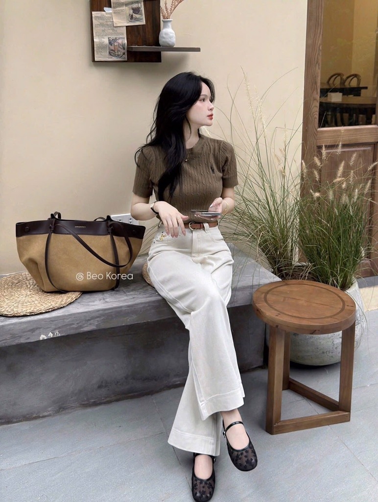 SET ÁO LEN QCCC MIX QUẦN JEAN NỮ