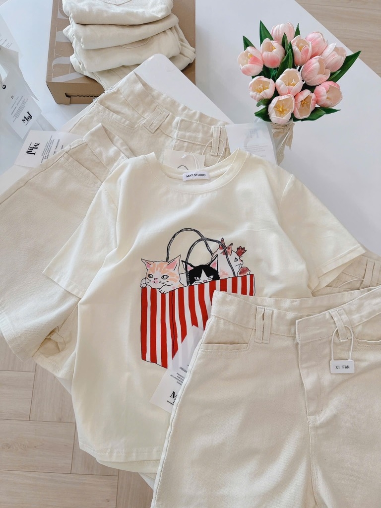 SET MÈO BẮP RANG BƠ MIX SOOC NỮ