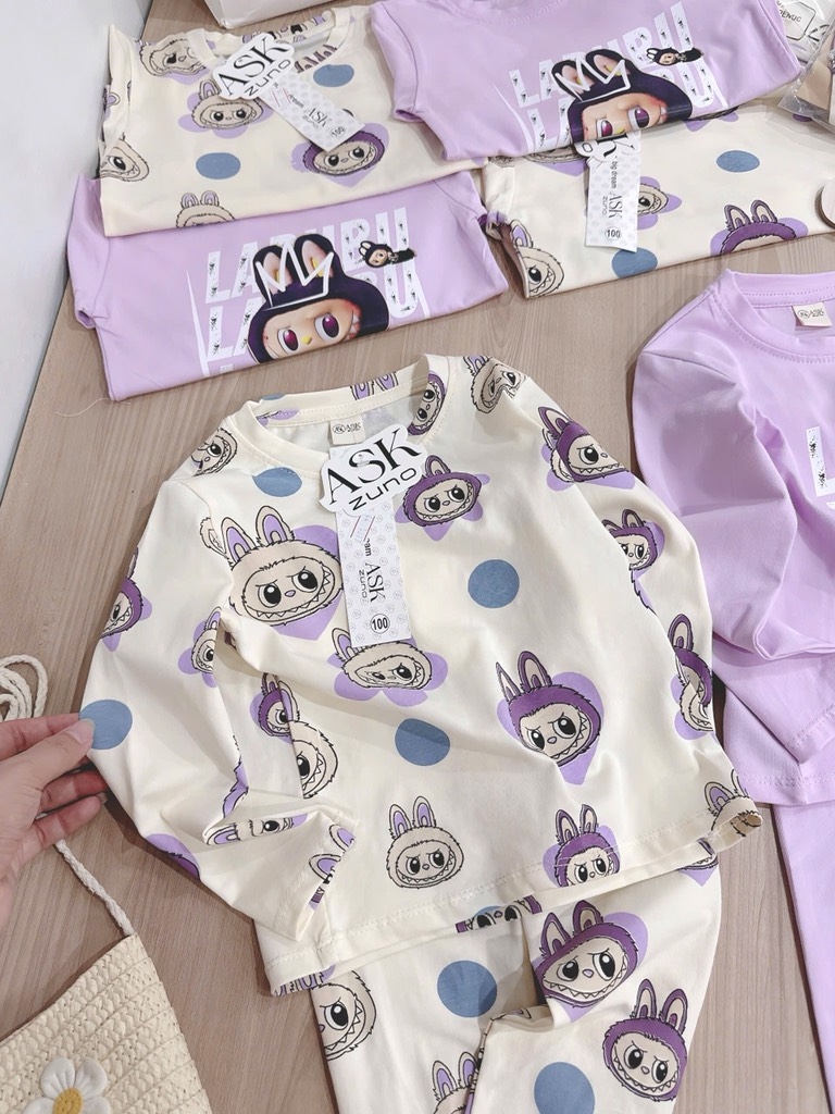 SET 2 BỘ COTTON LABUBUTHU ĐÔNG  BÉ GÁI (sale 79k)