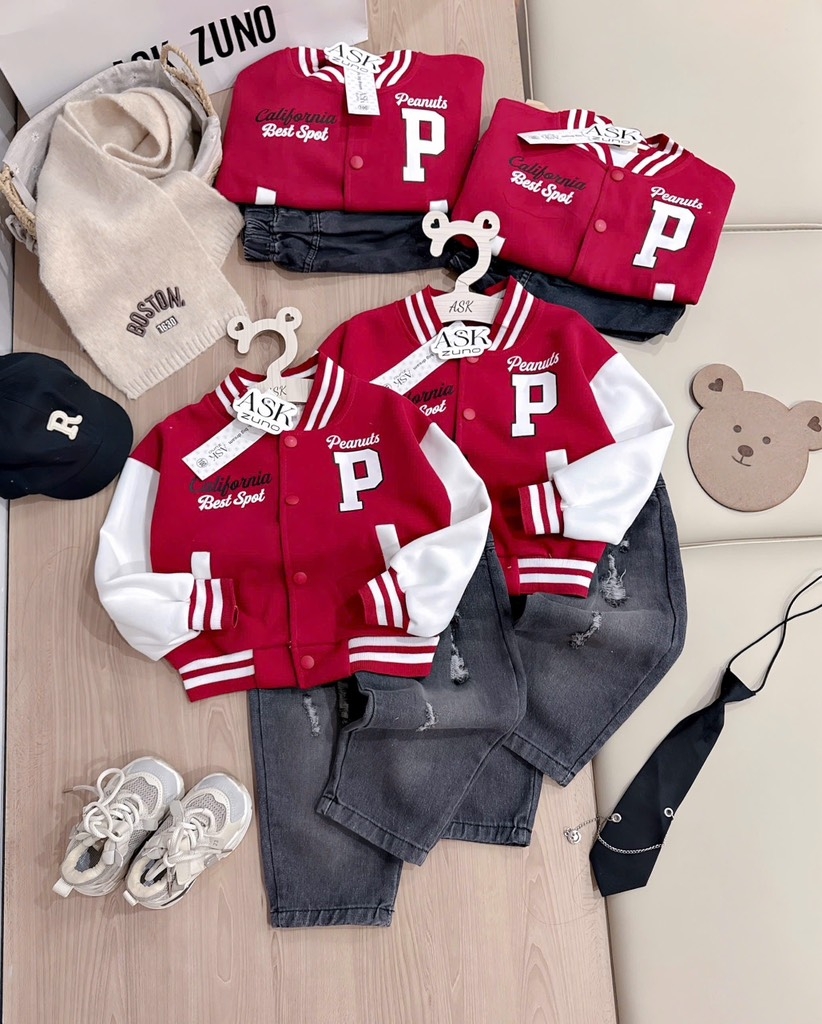 SET SNOOPY ĐỎ TRẮNG BÉ TRAI