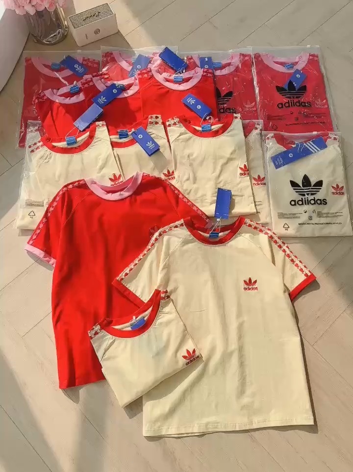 PHÔNG VALENTINE ADIDAS TIM PHỐI CỔ CỘC TAY NỮ SẴN