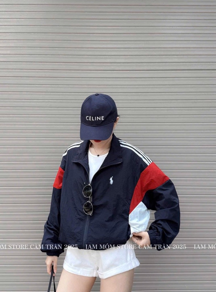 ÁO KHOÁC THÊU NGỰA PHỐI SỌC ĐỎ NỮ