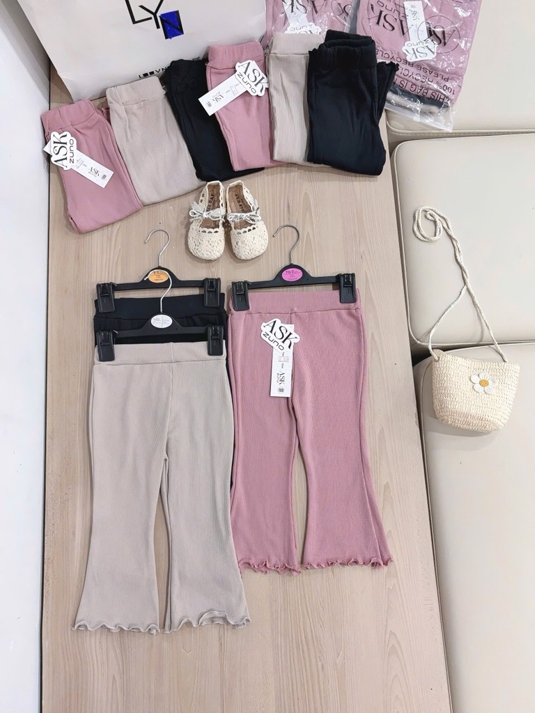 SET 3 QUẦN TĂM LOE DÀI TONE BE HỒNG ĐEN BÉ GÁI