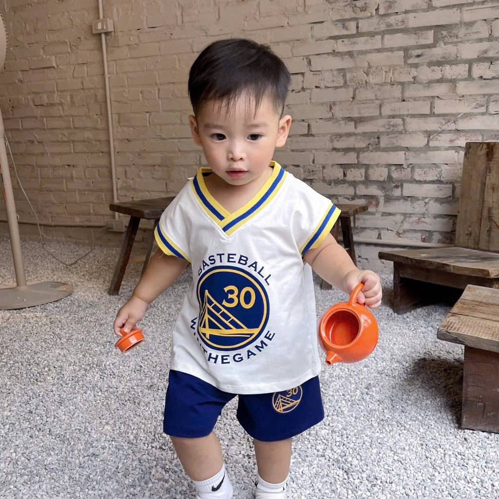 SET 2 BỘ DÀI PIZAMA TONE XANH CÚN KẺ BÉ TRAI