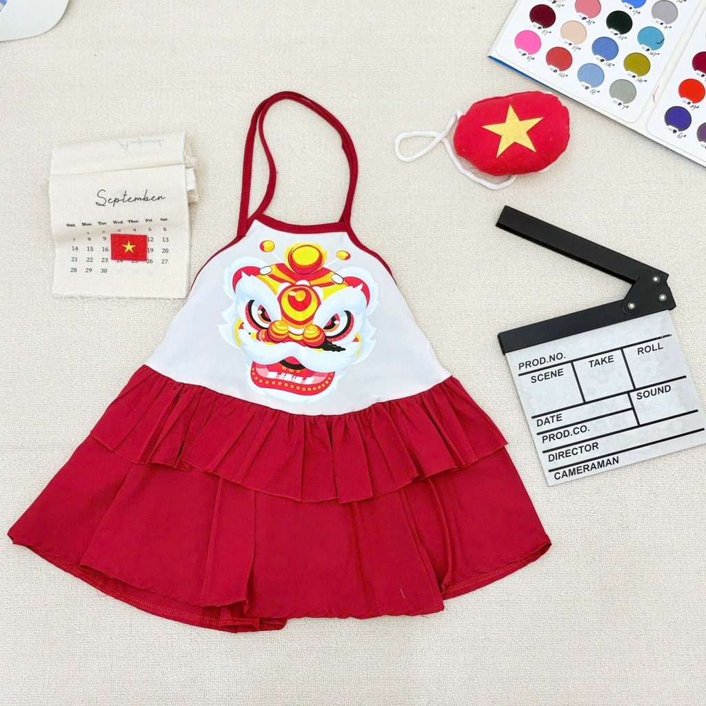 SET TRUNG THU KỲ LÂN ĐỎ BE BÉ TRAI BÉ GÁI SẴN