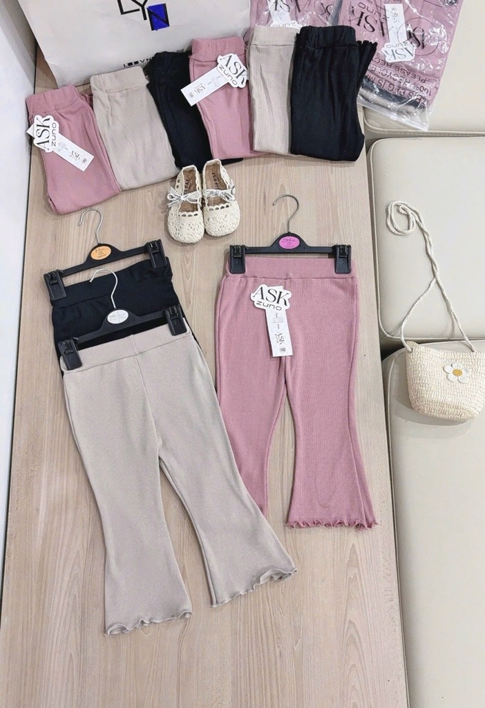 SET 3 QUẦN TĂM LOE DÀI TONE BE HỒNG ĐEN BÉ GÁI