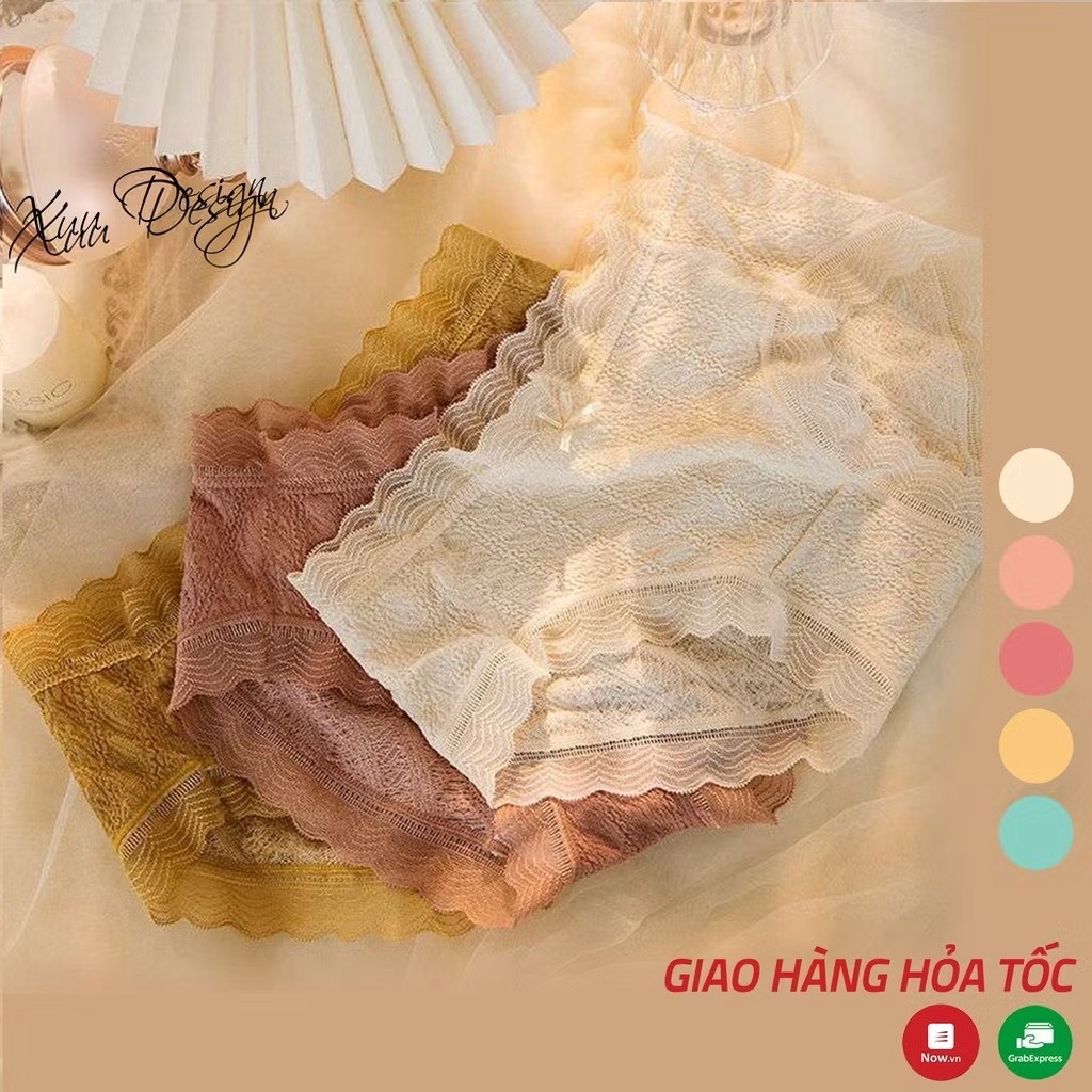 ĐỒ LÓT - SET 10 QUẦN LÓT PHỐI REN NƠ NỮ