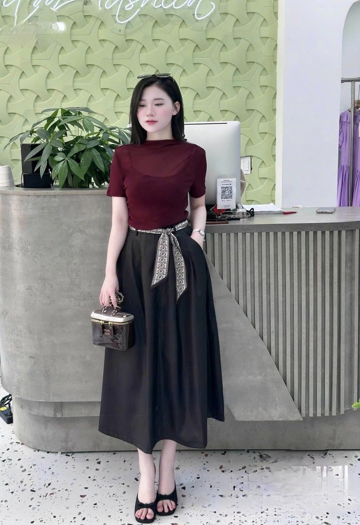 SET BỘ 3 MÓN CHÂN VÁY MIX ÁO 2S VÀ ÁO CỔ LIỀN NỮ THU ĐÔNG SẴN