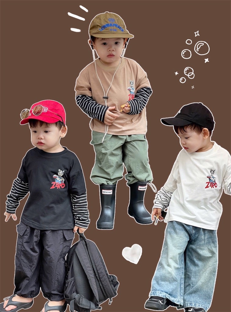 COMBO 3 ÁO SIÊU NHÂN GAO ZERO DÀI TAY BÉ TRAI