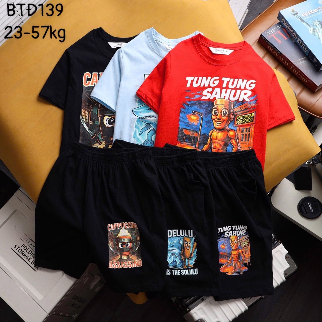 SET BỘ SIZE ĐẠI TUNG TUNG SAHUR CAPUCHINO BÉ TRAI