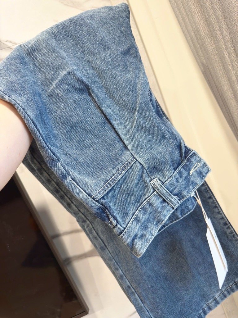 QUẦN SUÔNG JEAN NỮ XANH LI TÚI