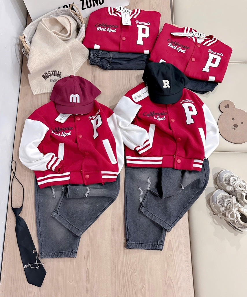 SET SNOOPY ĐỎ TRẮNG BÉ TRAI