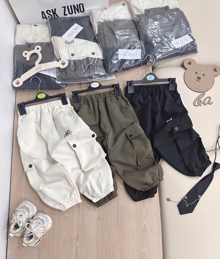 SÉT 3 QUẦN NỈ GIÓ TÚI HỘP ALO BÉ TRAI