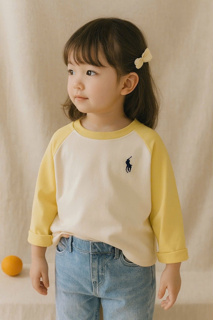 SET 3 ÁO NGỰA PHỐI MÀU DÀI TAY BÉ GÁI SẴN