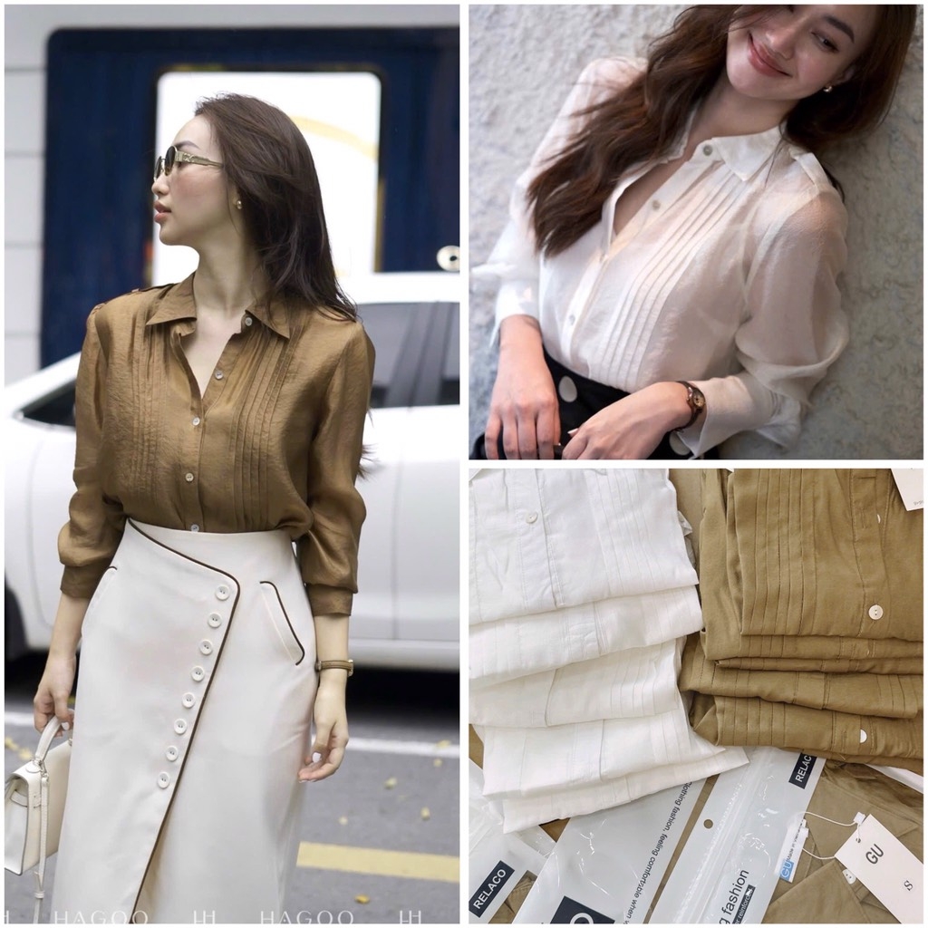 ÁO SƠ MI GU TƠ LY CÁ VAI CÚC TRAI NỮ