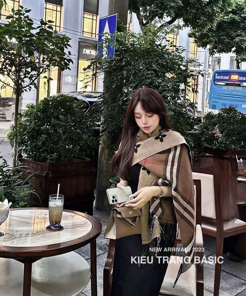 KHĂN MŨ - KHĂN CHOÀNG DẠ HOẠ TIẾT BBR-LV-CN 2 MẶT THU ĐÔNG