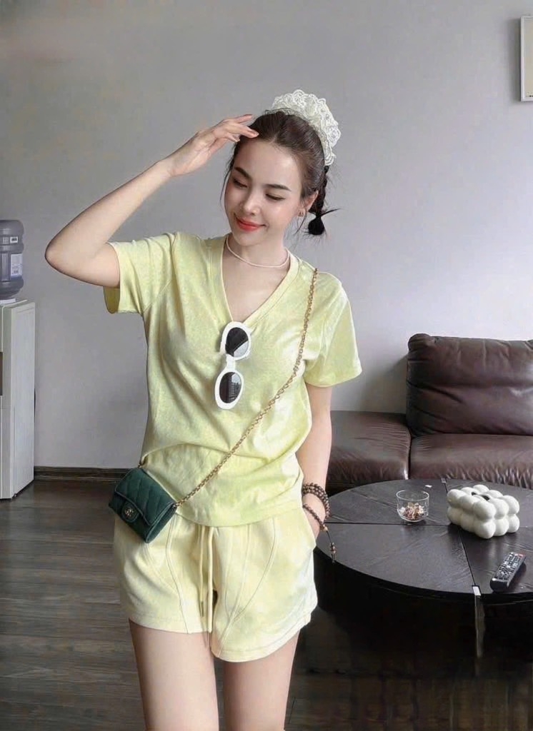 SET VÀNG CỔ TIM LOGO THÊU NỮ