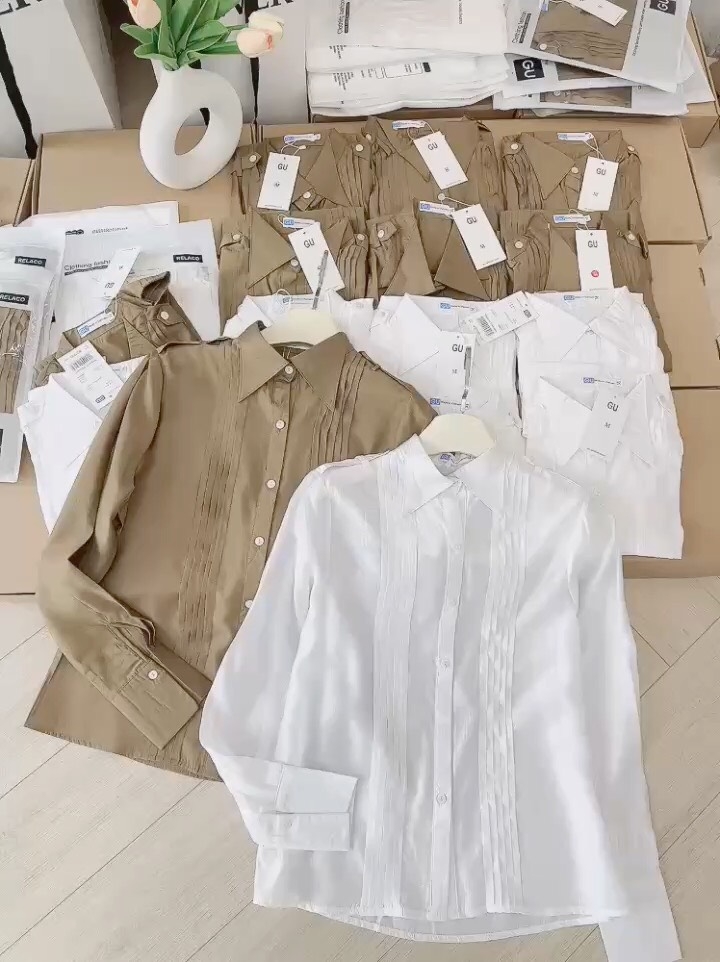 ÁO SƠ MI GU TƠ LY CÁ VAI CÚC TRAI NỮ