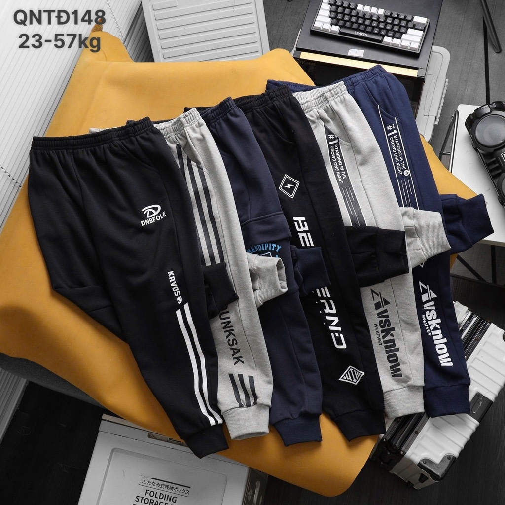 QUẦN DÀI NỈ DA CÁ CAO CẤP SIZE ĐẠI BÉ TRAI