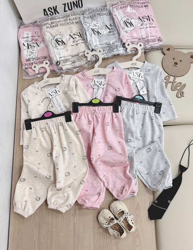 BỘ DÀI LÔNG THỎ KITTY BÉ GÁI 3 MÀU SẴN (SALE 59k)