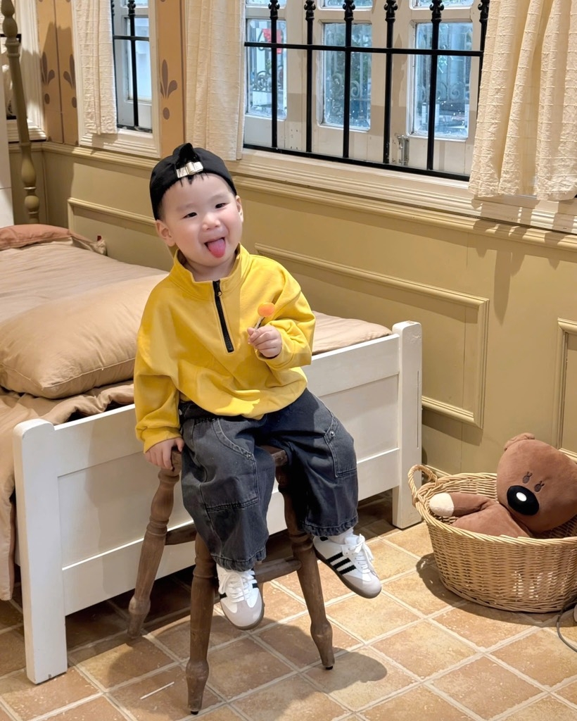 SET BỘ DÀI ÁO NỈ VÀNG QUẦN BÒ BÉ TRAI