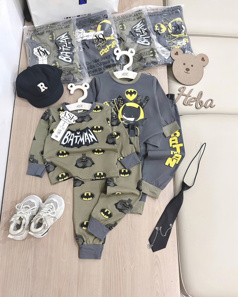 SET 2 BỘ DÀI BATMAN RÊU GHI BÉ TRAI