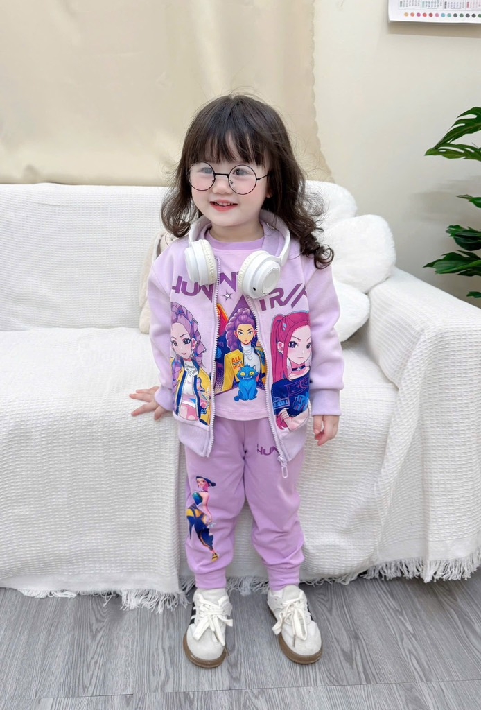 SET DÀI 3 MÓN HUNTRAX TÍM BÉ GÁI