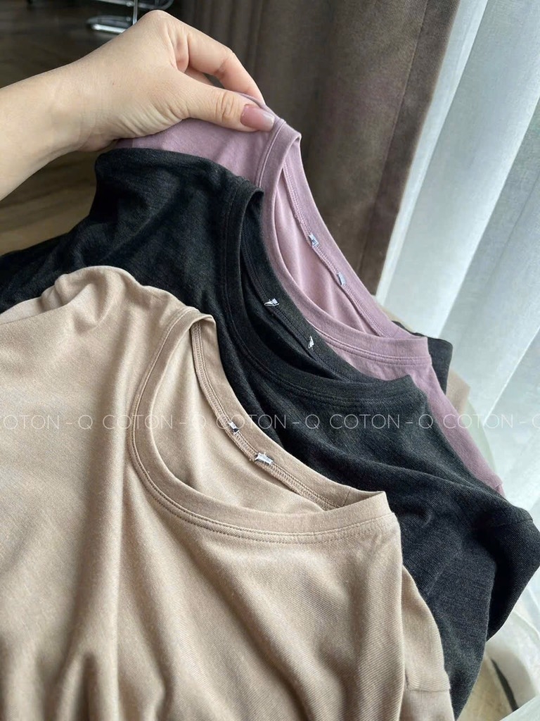 SET 3 ÁO THUN TRƠN NỮ SẴN(XẢ 115k)