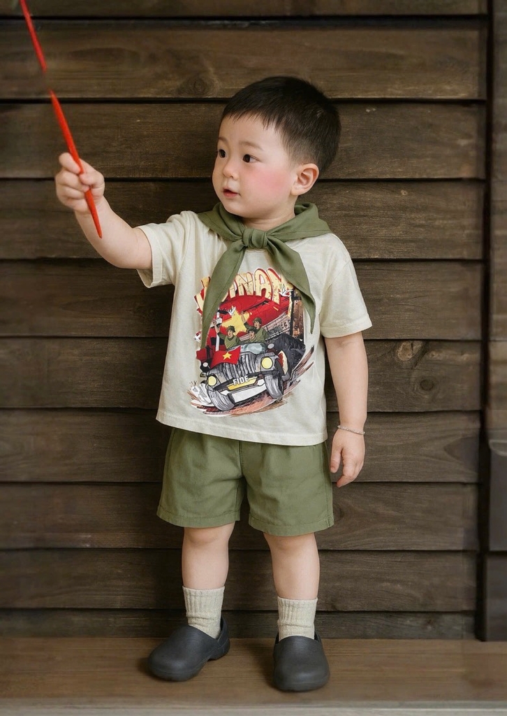 SET CỘC BỘ ĐỘI VIỆT NAM KÈM KHĂN QUÀNG BÉ TRAI
