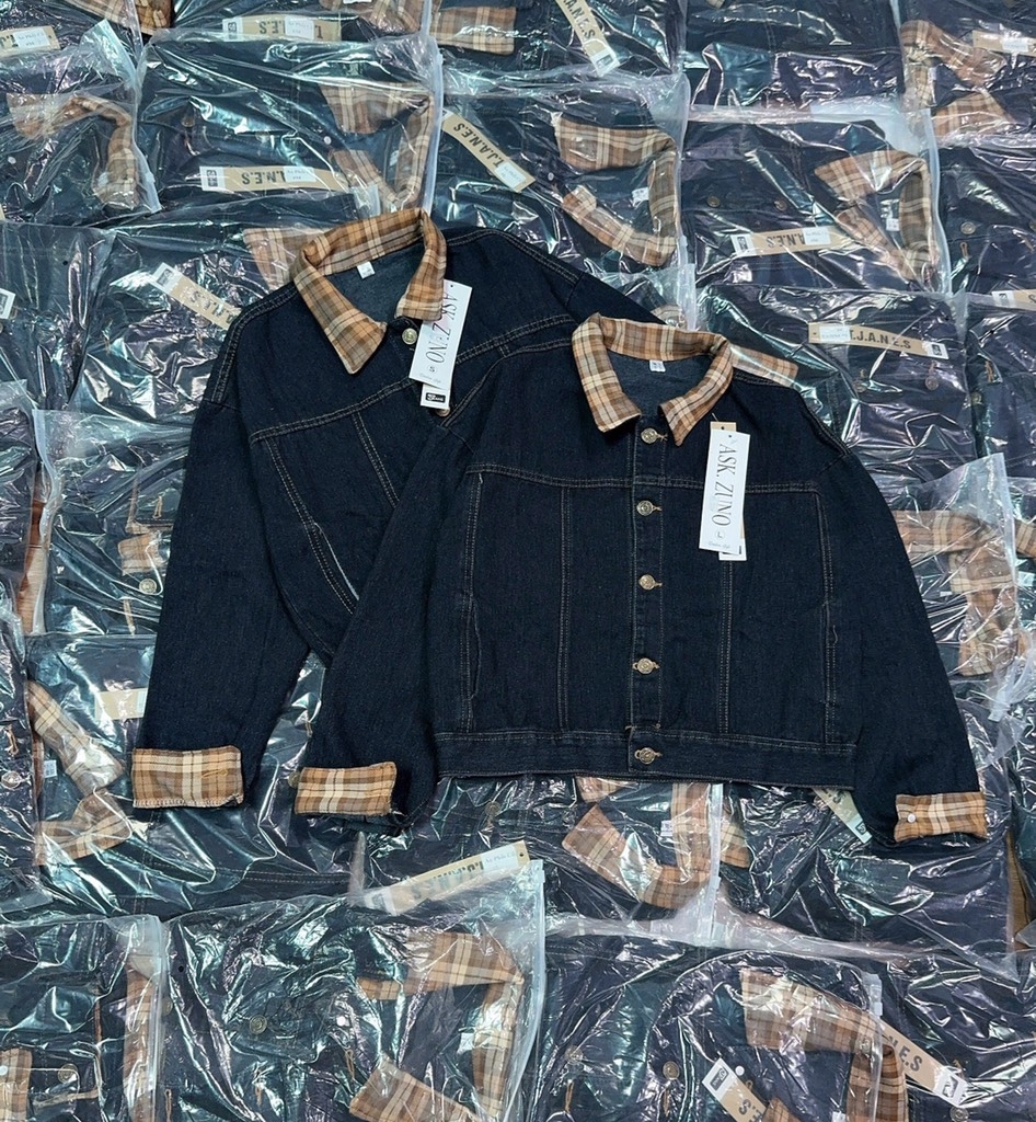 ÁO KHOÁC JEANS NỮ PHỐI CỔ KẺ THU ĐÔNG SẴN