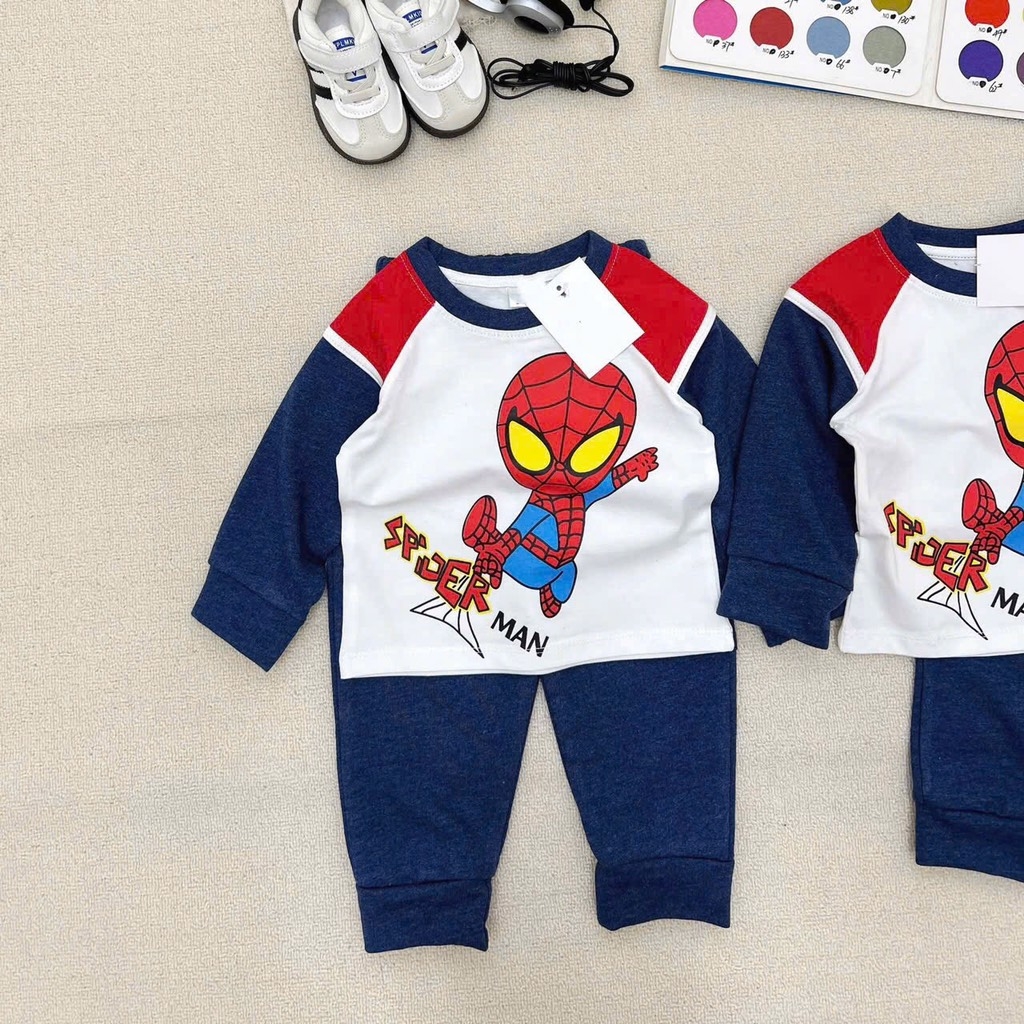 SET BỘ DÀI SPIDER - MAN QUẦN TÚI HỘP BÉ TRAI