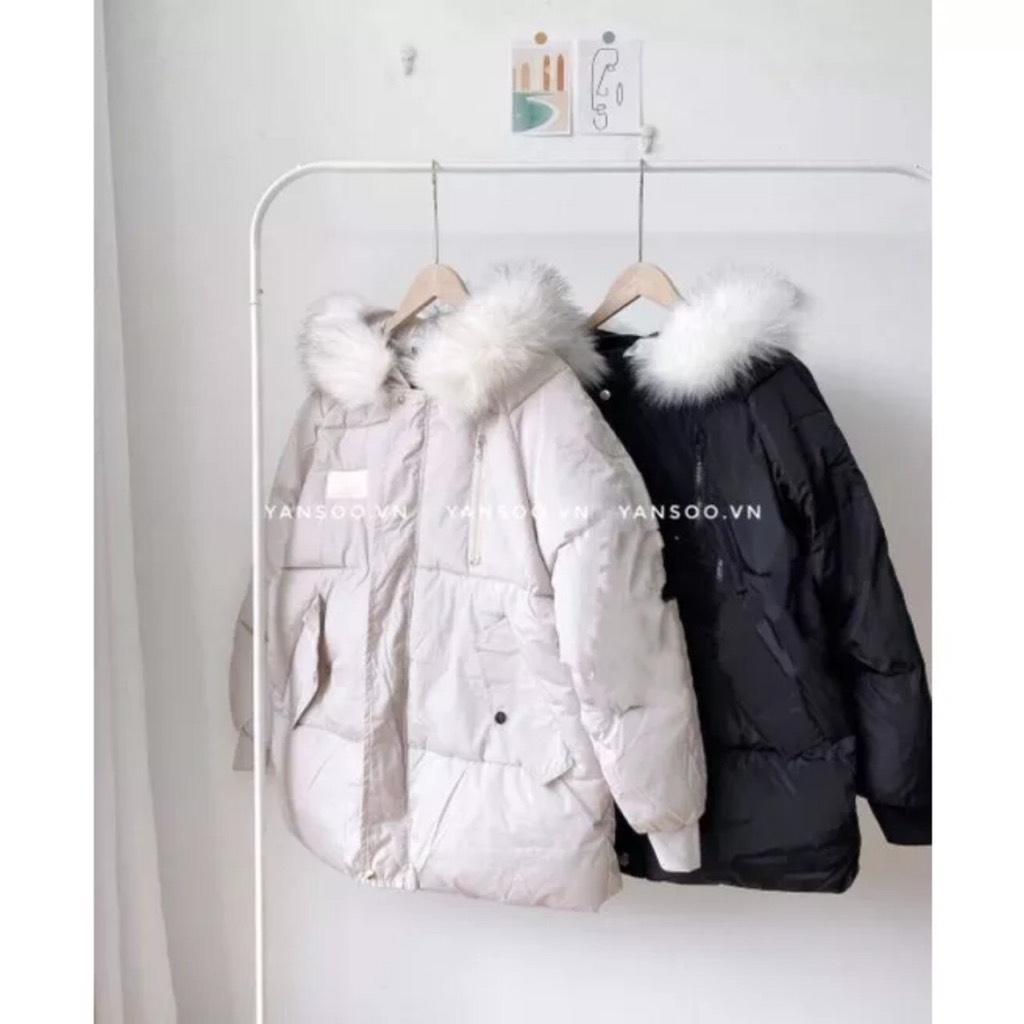 ÁO PHAO BÉO MŨ LÔNG 2 MÀU NỮ( XẢ 179k)