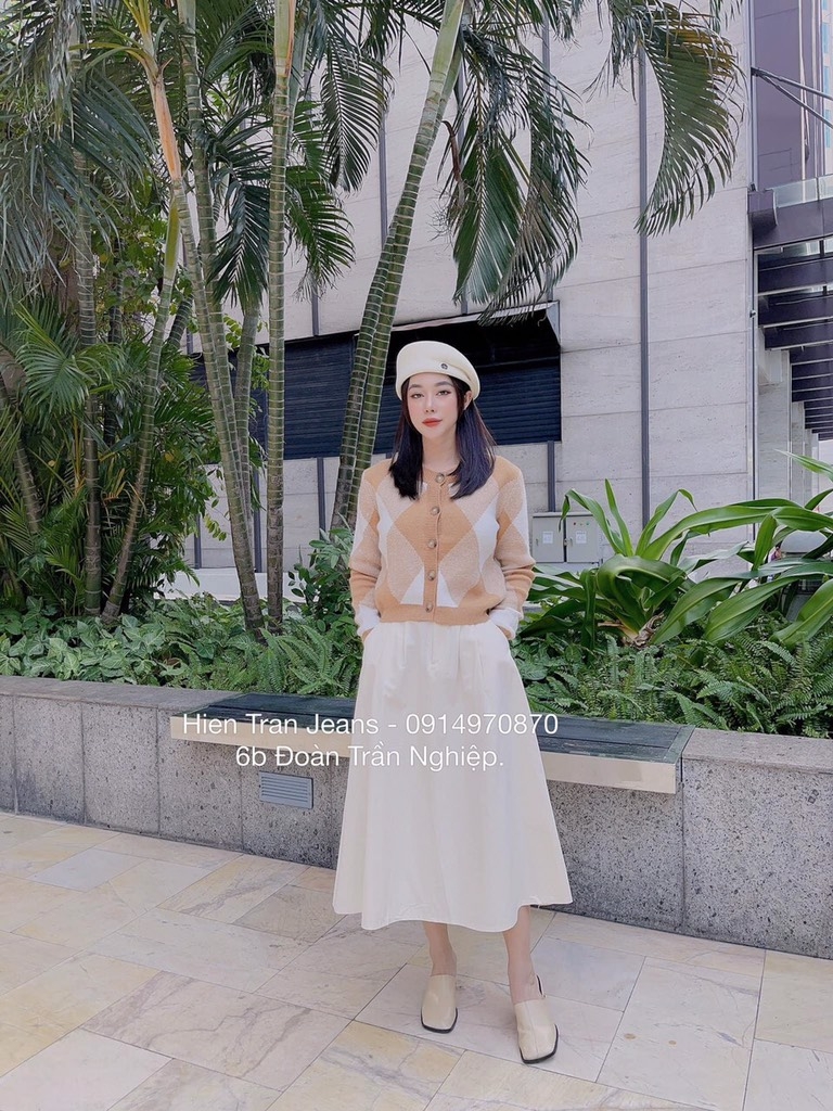 ÁO LEN CARDIGAN TRÁM HỒNG - BE - ĐEN ( XẢ 79k)