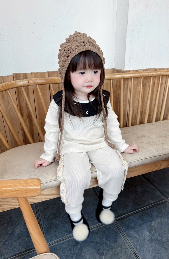 SET 2 BỘ DÀI TỔ ONG BÈO TIM BÉ GÁI SẴN (sale 85k)