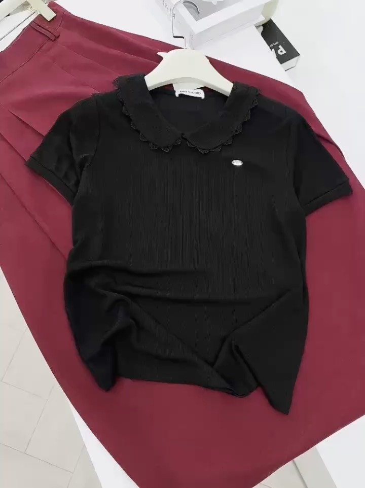 SET CV LI MIX ÁO TĂM LEN PHỐI REN NỮ(XẢ 149k)