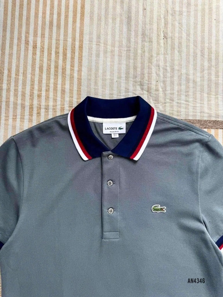 ÁO POLO THÊU CÁ SẤU CỔ VIỀN TRẮNG NAM