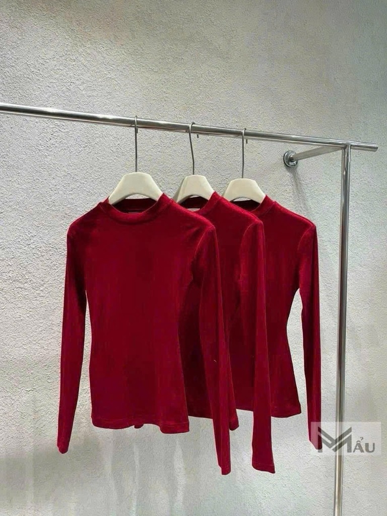 SET 3 ÁO ĐEN ĐỎ TRẮNG DÀI TAY NỮ THU ĐÔNG SẴN