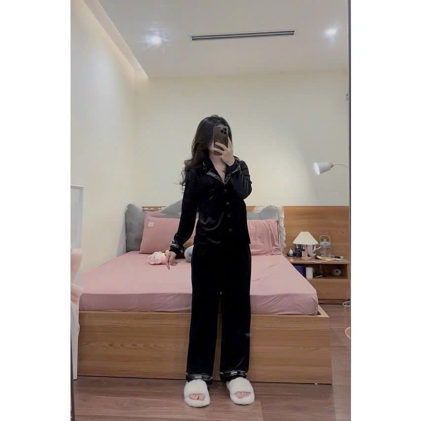 SET BỘ DÀI NHUNG CHANEL NỮ THU ĐÔNG SẴN