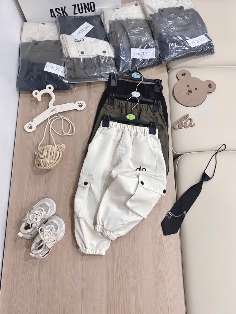 SÉT 3 QUẦN NỈ GIÓ TÚI HỘP ALO BÉ TRAI