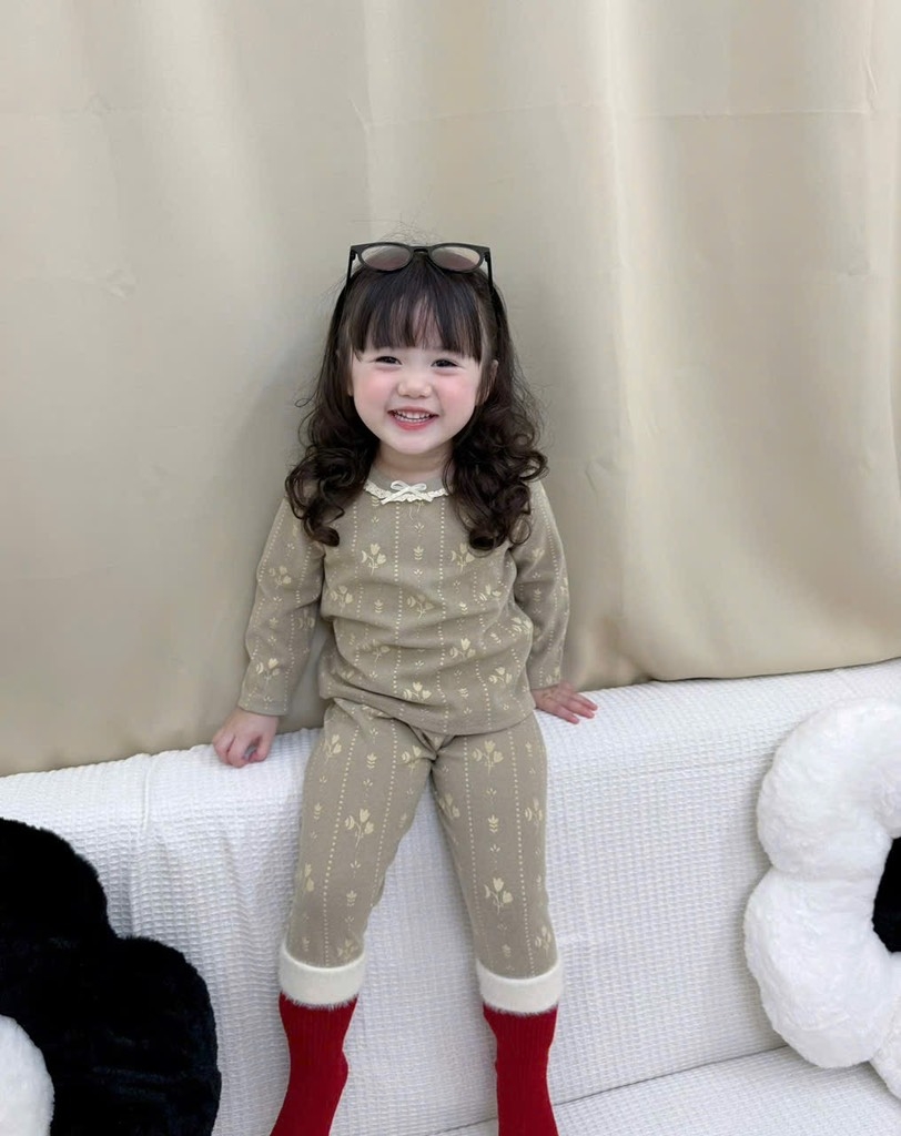 SET 2 BỘ DÀI GIỮ NHIỆT TONE HÀN BÉ GÁI