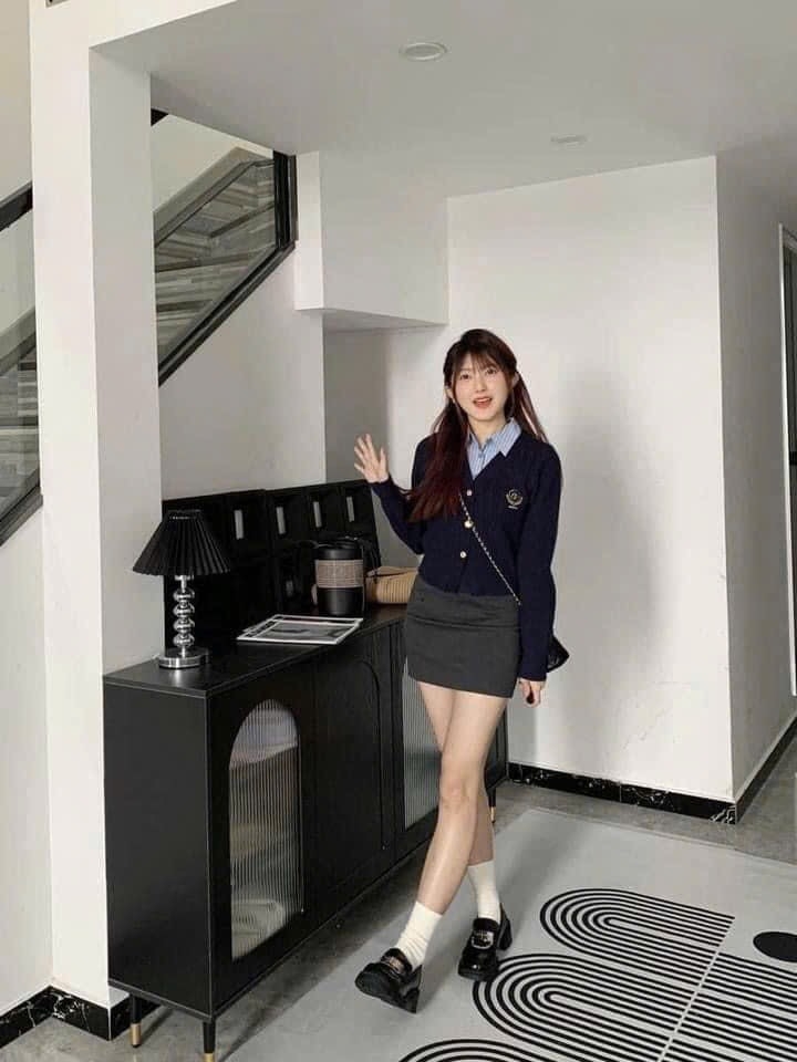 ÁO LEN PHỐI SƠ MI TIỂU THƯ NỮ THU ĐÔNG SẴN