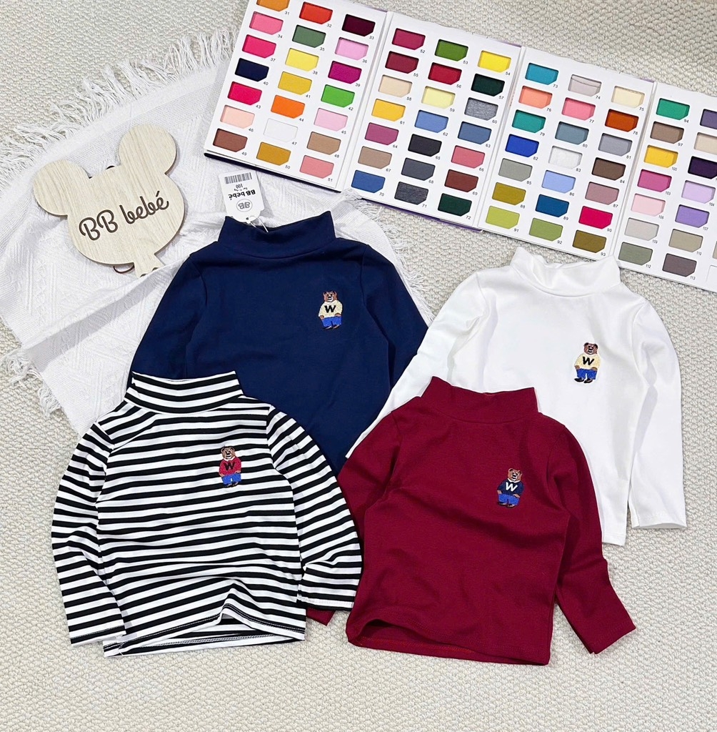 SET 4 ÁO ZIP GẤU SIÊU XINH BÉ TRAI